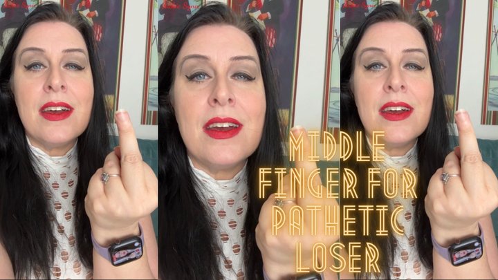 Middle Finger for Pathetic Loser 4K