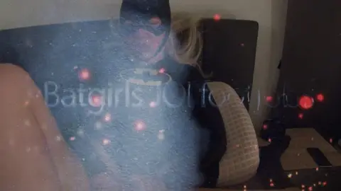 Blonde Batgirls giving Barefoot Footjobs 5